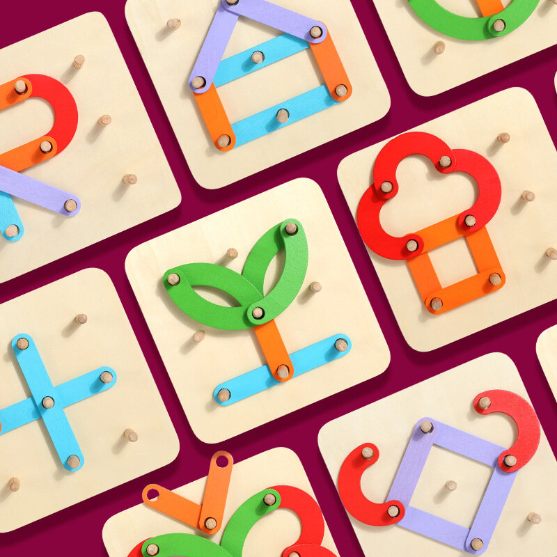 Multifungsi Montessori Pillar Collage Mainan TK Bayi Pendidikan Dini Puzzle Puzzle 3-6 Tahun Belajar Pendidikan