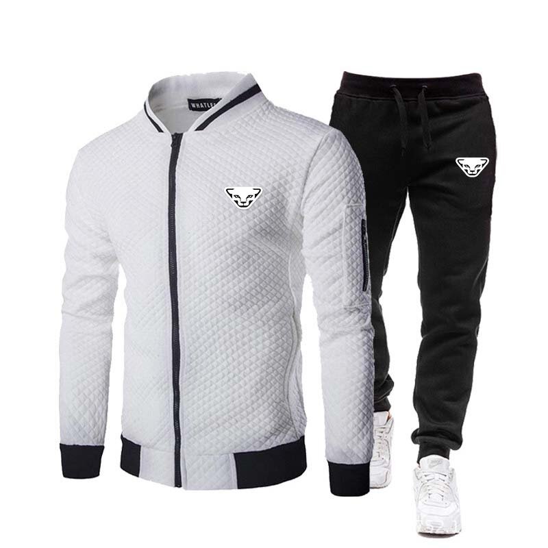 Sweter Ritsleting Fashion DYNRFIT Merek Musim Semi dan Musim Gugur 2023 Setelan Pakaian Olahraga Kasual Pria + Setelan Celana
