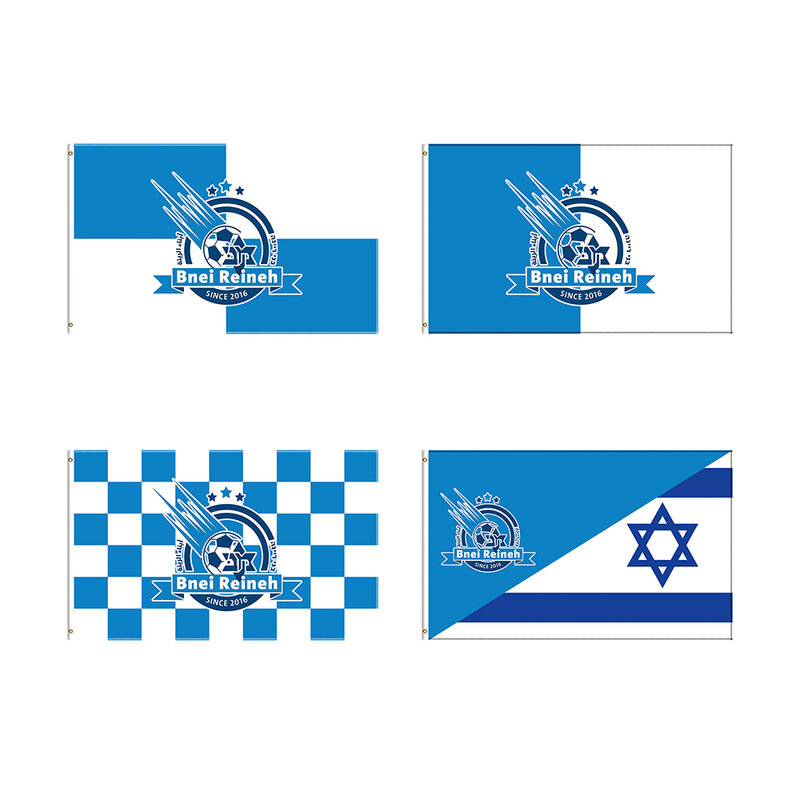3x5ft Maccabi Bnei Reineh ธงอิสราเอล FC ฟุตบอลคลับแบนเนอร์สำหรับตกแต่ง