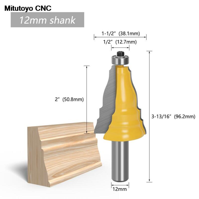 1 pçs 12mm 1/2 shank ferramentas para trabalhar madeira cortador gong braço porta janela embalagem roteador bit woodwork linha fresa para madeira