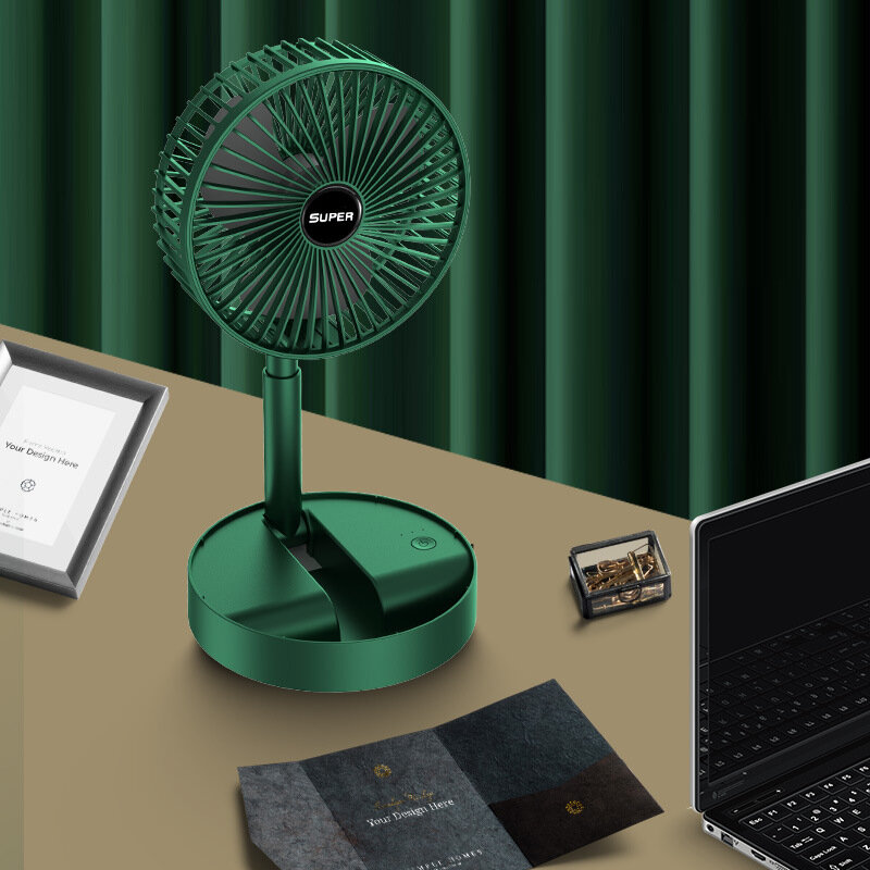 Xiaomi 3 Gear Portable Fan Rechargeable Mini Folding Telescopic Floor  Summer Fan Cooling For Household Bedroom Office Desktop