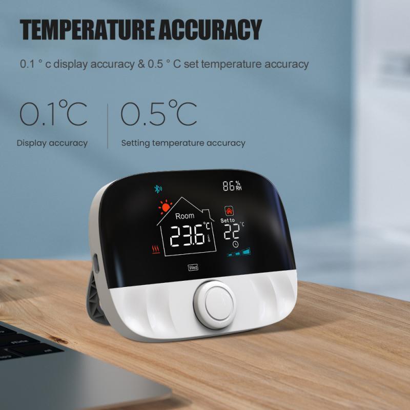 Termostato inalámbrico inteligente RF para calefacción de suelo y caldera de Gas, controlador de temperatura de habitación con pantalla LCD, funciona con Alexa