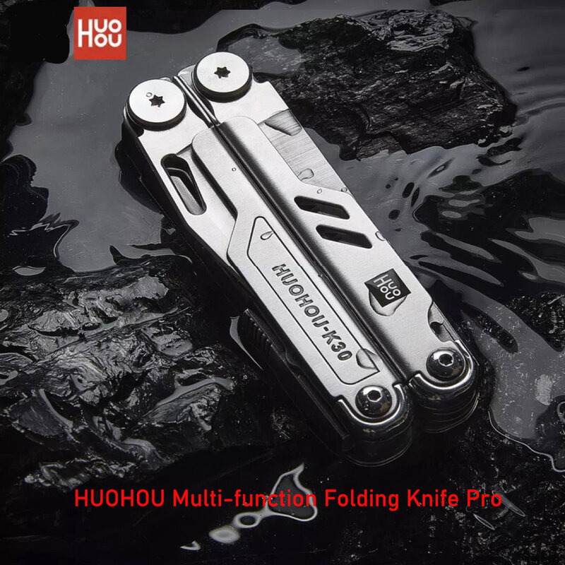 سكين متعدد الوظائف قابل للطي من huoho مفك براغي متعدد الأدوات أداة قطع سلك كابل متجرد معدات التخييم كماشة متعددة