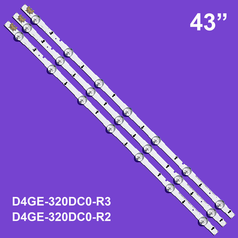 Strip Lampu Latar LED (3) untuk Strip Strip UE32H4000 BN96-35208A D4GE-320DC0-R3 R2 30448A 30446A 30445A