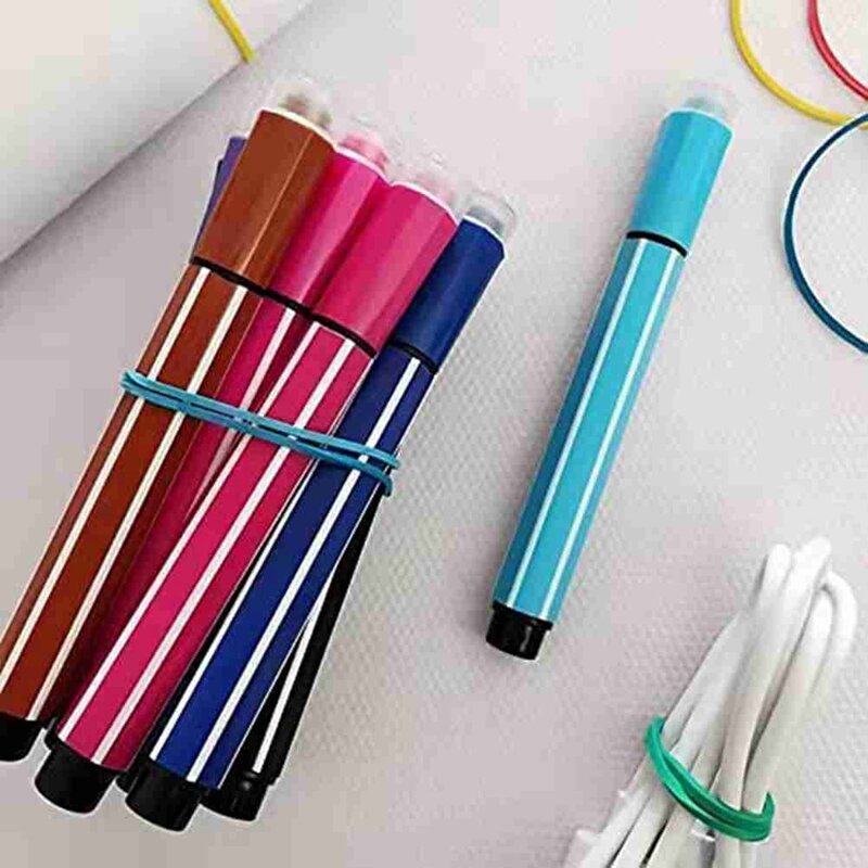 2Pcs Rubber Bands Ball For Colorful Office Supplies Small 200G/0.44LB Stretchable Stationery Holder Organizing Document