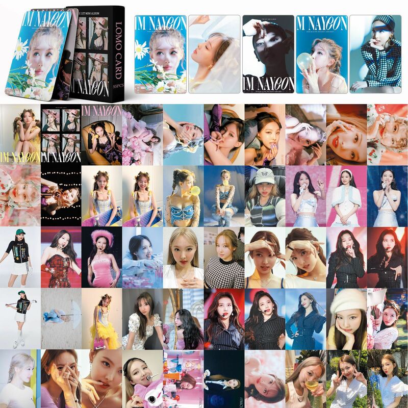 Kpop TWICE Lomo Cards, nuevo álbum, fórmula de amor: O + T = 3 tarjetas postales para niñas, fotos impresas, regalo para fanáticos, 55 unids/set