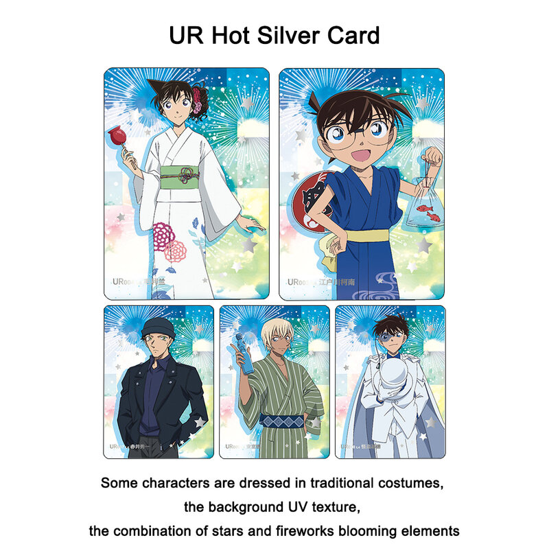 Tarjeta Flash de estampado en caliente de Anime genuino, figuras raras AR, juego de juguete para niños, regalo de Navidad, KAYOU, Detective Original, tarjetas de Conan
