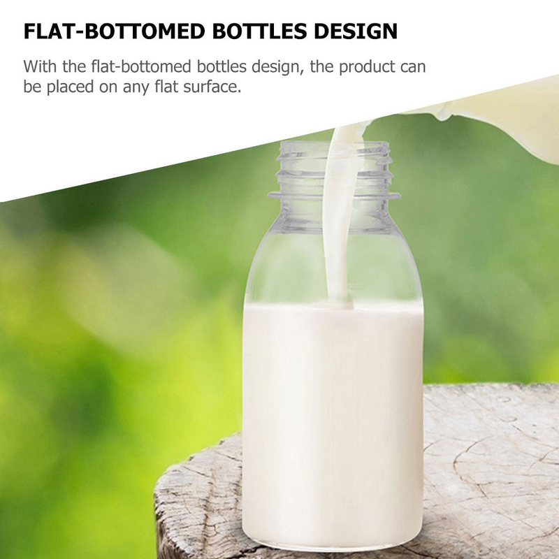 Botellas de leche de 6 piezas, botellas pequeñas de jugo a prueba de fugas, botellas de leche portátiles para bebidas