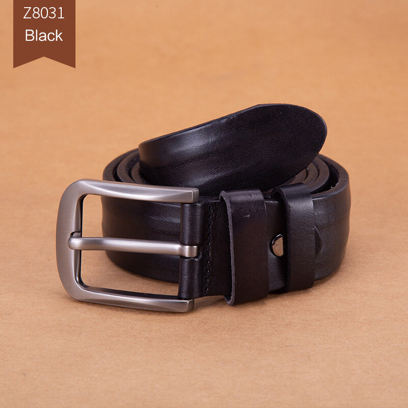 Casual Genuine Leather Men's Work Belt  For Men Heavy Duty Single Prong