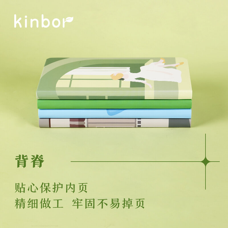 Небольшой Еженедельный план Kinbor, тетрадь, кавайная портативная книга с твердой поверхностью для записи, руководство, книжка с эффективным р...