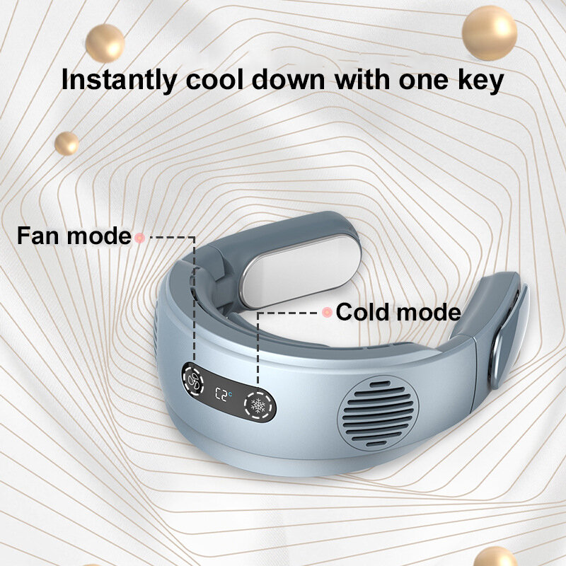 Mini ventilador de aire acondicionado portátil para deportes al aire libre, Enfriador de cuello, sin aspas, USB
