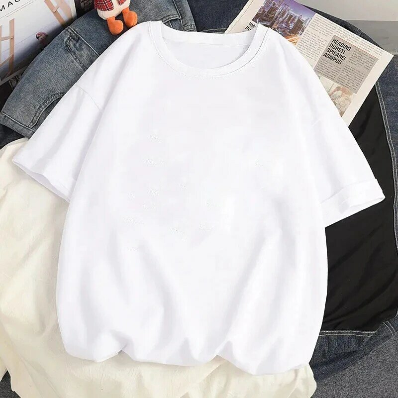 Camiseta feminino impressão gráfica harajuku retro manga curta camiseta masculina feminina solta casal topos roupas femininas y2k topo