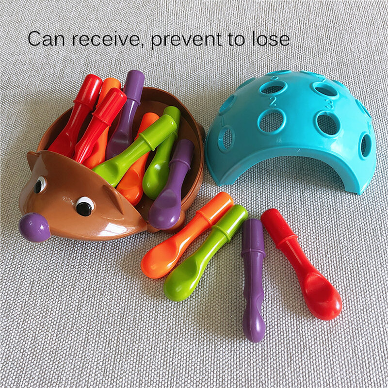 Hedgehog Baby Montessori Training Focused on Children Fine Motor Hand Eye Coordination Fight Inserted Early Educational Toy Kids