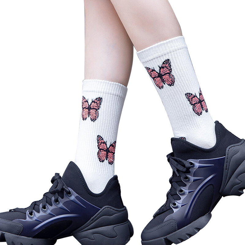 Женские короткие носки в стиле Харадзюку Instime, носки с бабочками, европейские размеры 35-40, Прямая поставка