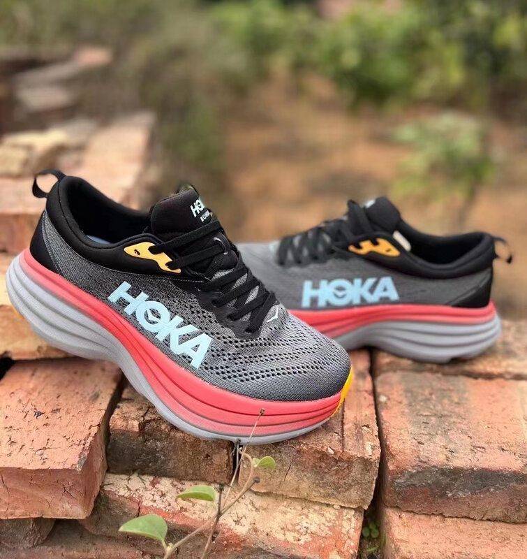 HOKA Original Bondi 8 Road Running Shoes Hoka Leve Amortecimento Longa Distância Dos Homens e Mulheres Estilo De Vida Ao Ar Livre Tênis