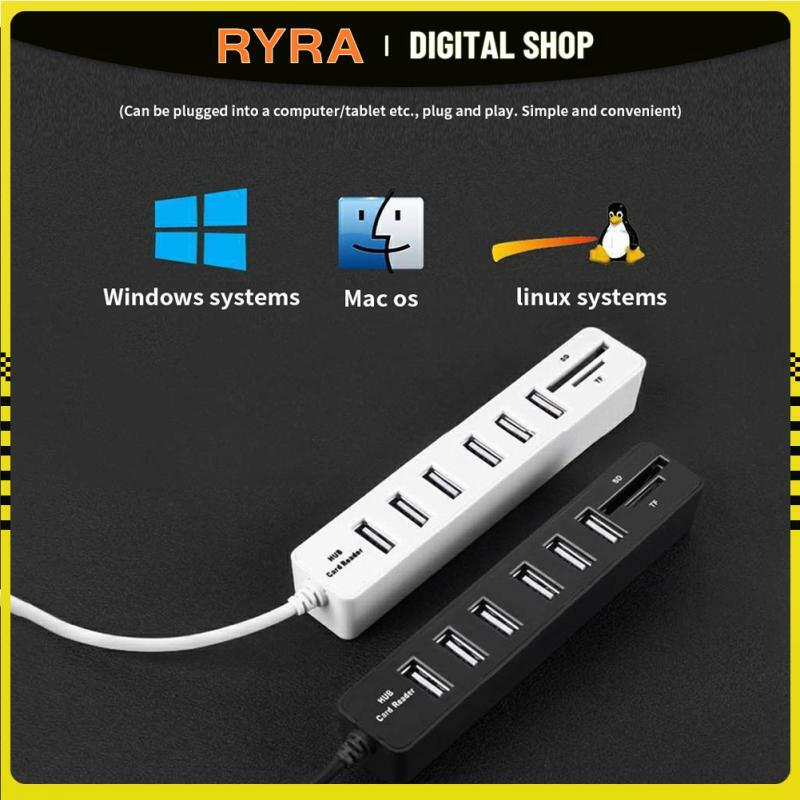 RYRA-USB 2.0 c형 허브-HDMI 멀티 스플리터 어댑터 4K 썬더볼트 3 USB c허브 (TF SD 리더 슬롯 포함), 맥북 프로 에어 용