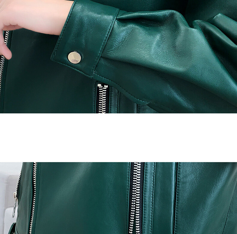 YR-정품 가죽 자켓 패션 숙녀용, 세련되고 트렌디한 빈티지 양가죽 상의, 여성용 양가죽 코트 무료 배송