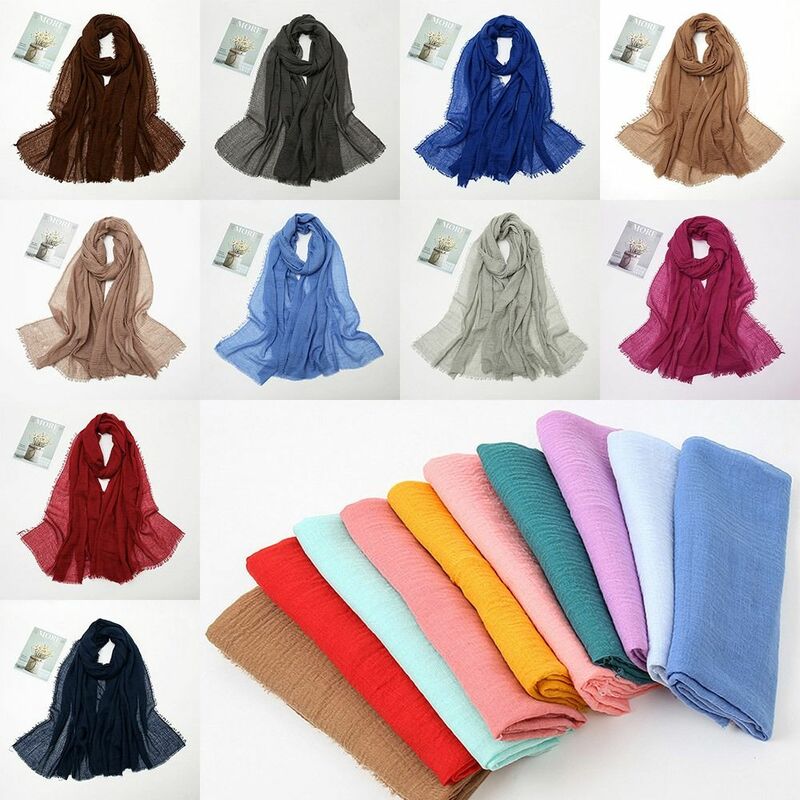 Головная повязка Головные уборы для женщин и девушек мусульманская шапочка шаль тюрбан ранний мусульманский шарф обычный Искусственный шарф