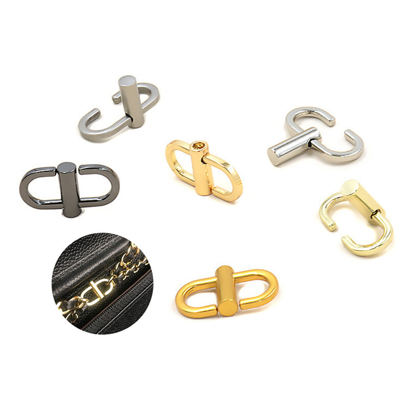 Clip de hebilla de Metal ajustable para bolso, correa de cadena, longitud acortada, accesorios de bolsa al por mayor, 6 colores, 2 uds.