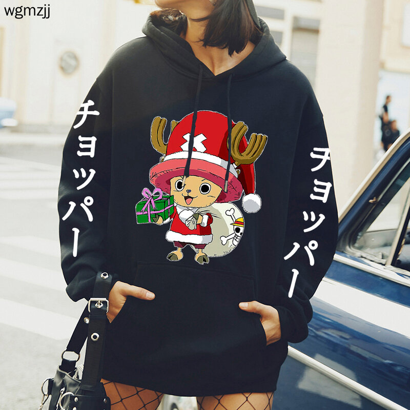Janpanese Anime One Piece Hoodie Tony Tony Chopper Women's Hoodies Hip Hop Long Sleeve Sweatshirts Streetwear Clothes