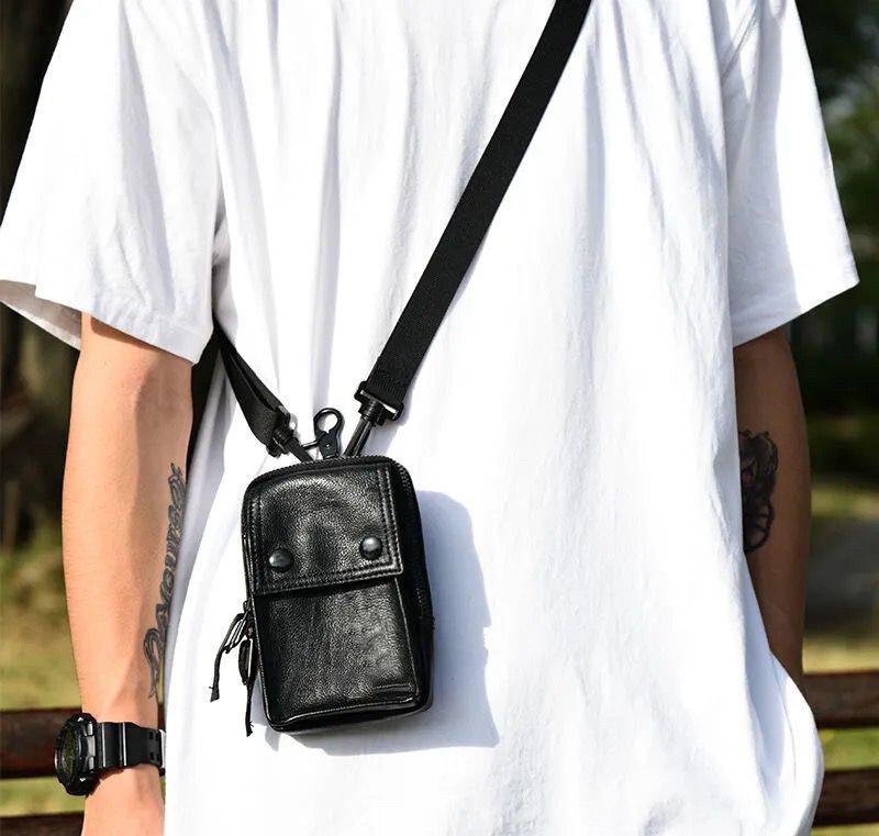 防水ヴィンテージウエストパック男性ベルトバッグ男性の小さなポケットカジュアルバッグ旅行摩耗ベルト小バッグミニ5.5携帯電話の袋