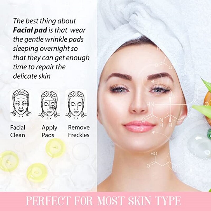 Flow Week Face e Testa rugas Patches, Anti rugas Pad, Suavização Facial, Patch de envelhecimento