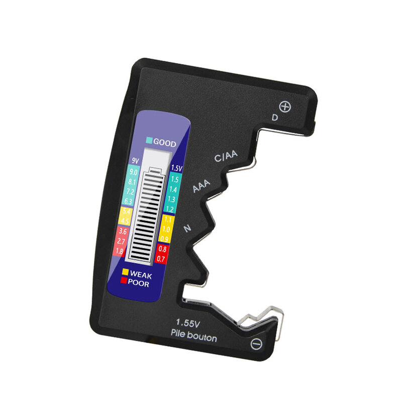 المهنية الرقمية جهاز اختبار بطارية ABS البلاستيك بطاقة نوع اختبار الطاقة خفيفة الوزن سهلة الاستخدام ل C D N AA AAA 9 فولت 1.5 فولت زر خلية