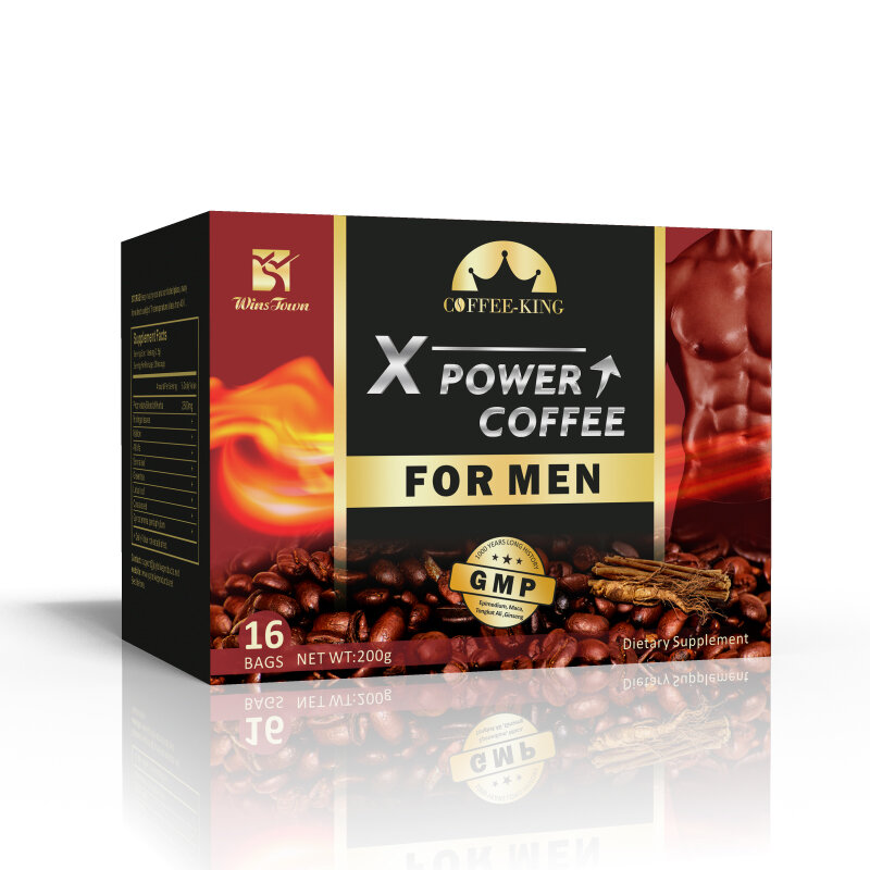 Tongkat Ali Maca X Men's Powerful Coffee Enhances Libido Relieves Stress Promotes Erection  Health Care Product Kidney Coffee