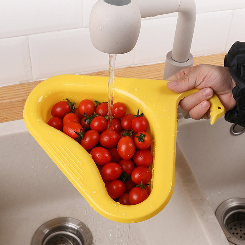 Сетчатый фильтр для кухонной раковины, пластиковая подвесная сливная решетка с фильтром для супа, овощей