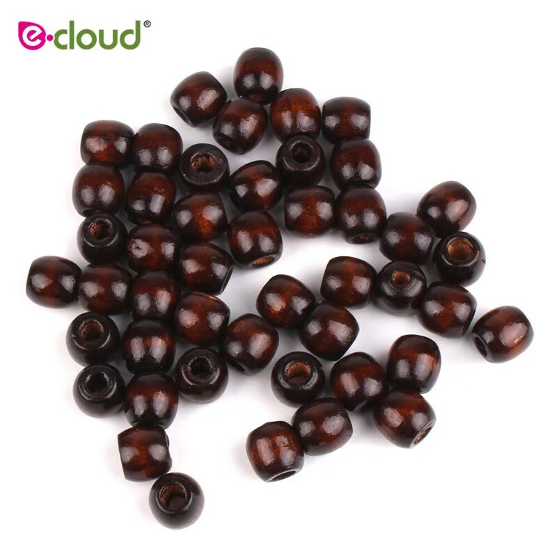 17mm 100pcs/bag Wood Dreadlock Beads hair beads for braids for Jewelry Decor Making Bracelet Necklace DIY Braid Hair Accessories