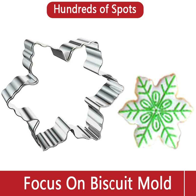 1pcs patisserie reposteria Christmas Decor Tree Snowflake Moldes Metal Cookie Cutter Sugarcraft Fondant Cake Tools Biscuit Mould