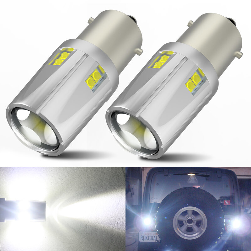KAMMURI-bombilla LED de circulación diurna, lámparas de marcha atrás, Canbus, para Seat Leon MK3 Alhambra, 2 piezas, 6000K, P21W, 1156 BA15S