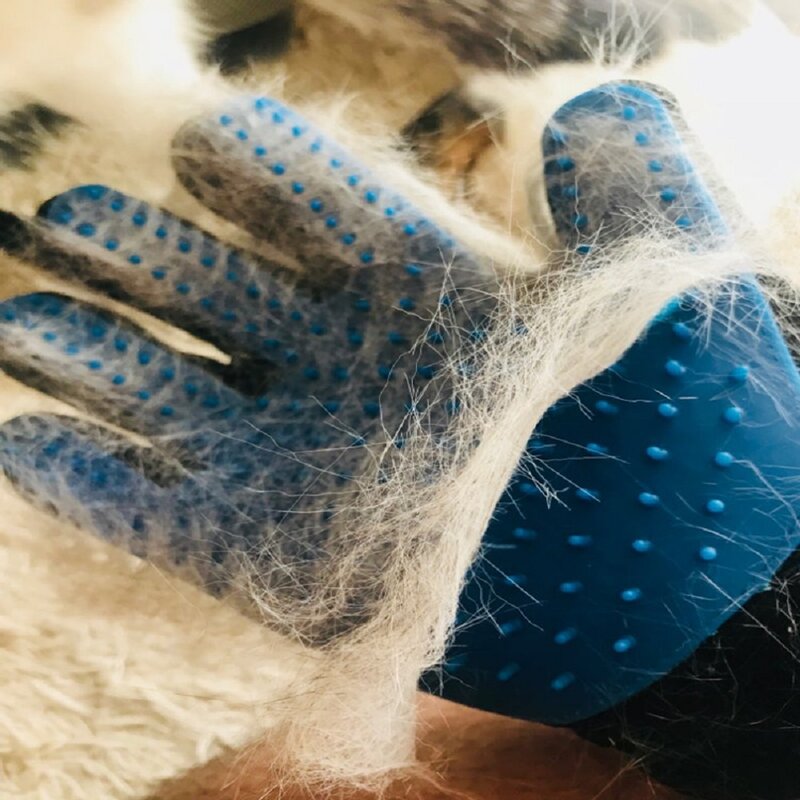 Silikonowa rękawica do pielęgnacji zwierząt domowych szczotka dla kota grzebień do usuwania włosów rękawiczki psy czyszczenie wanny dostarcza grzebienie dla zwierząt