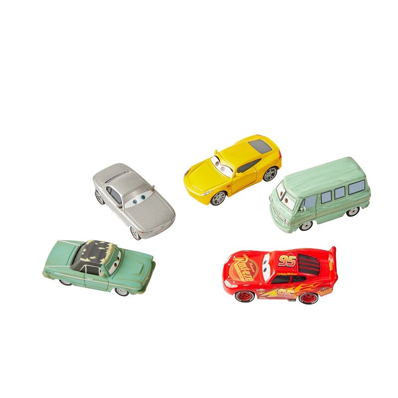 Disney-coche Pixar Cars 3 Lightning McQueen 1:55 para niño, juguete Original de aleación de Metal fundido a presión, regalo de cumpleaños, 5 uds., novedad de 2022