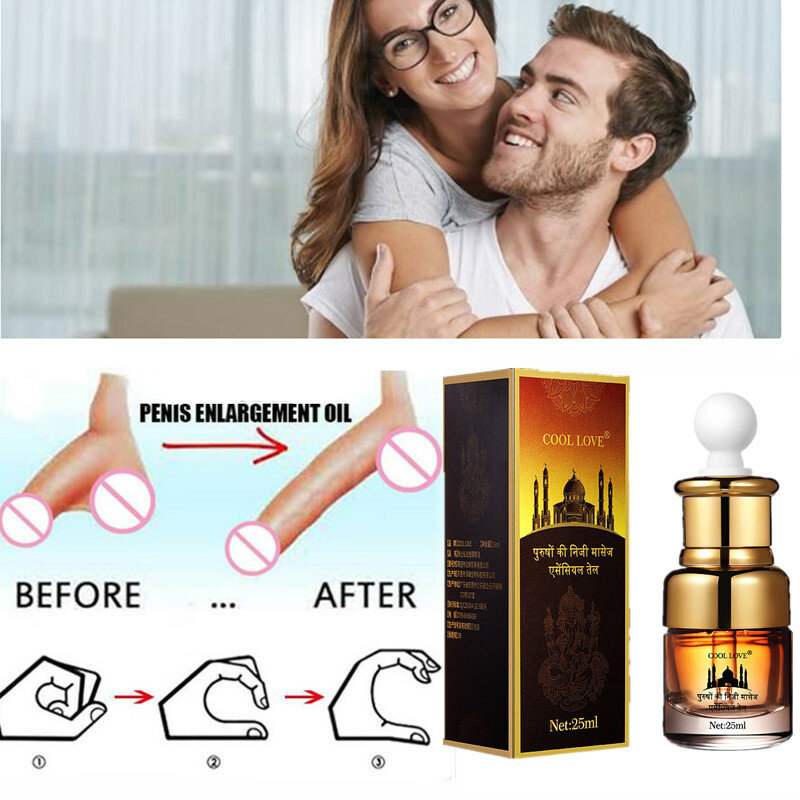 Aceite de masaje para el crecimiento del pene para hombre, aceite esencial para agrandar la erección del pene, mejora la salud, cuidado sexual, Juguetes sexuales