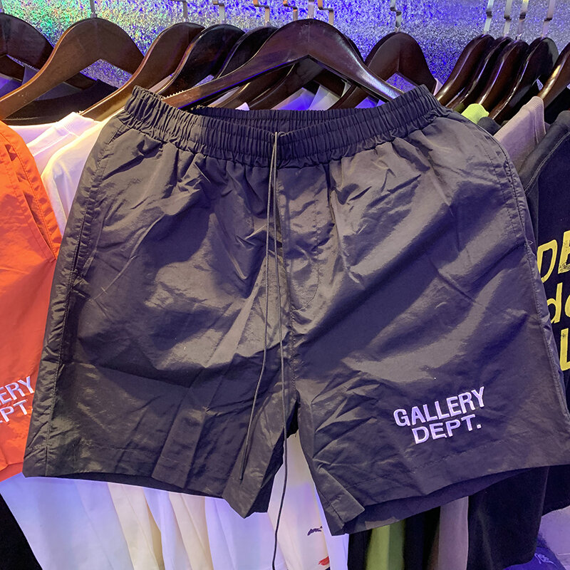 Высококачественные летние глубокие шорты с буквами для мужчин и женщин, эластичные сетчатые повседневные шорты в стиле High Street 1:1 с Кулиской