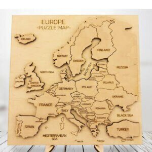 New 2021 wooden puzzle map of europe wooden educational products turkey fast shipping