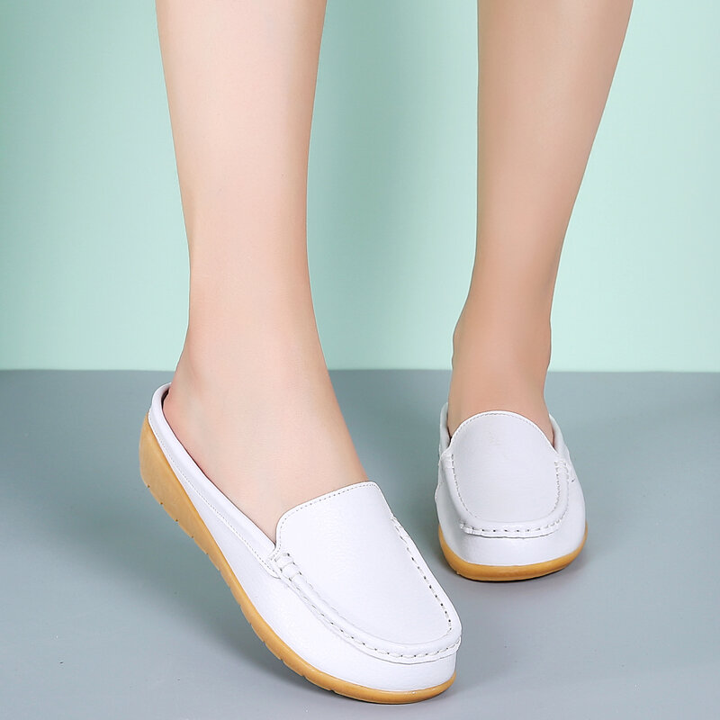 Susugrace-Zapatos planos De lujo para Mujer, calzado De trabajo cómodo y suave, ligero, talla grande 44, 2022