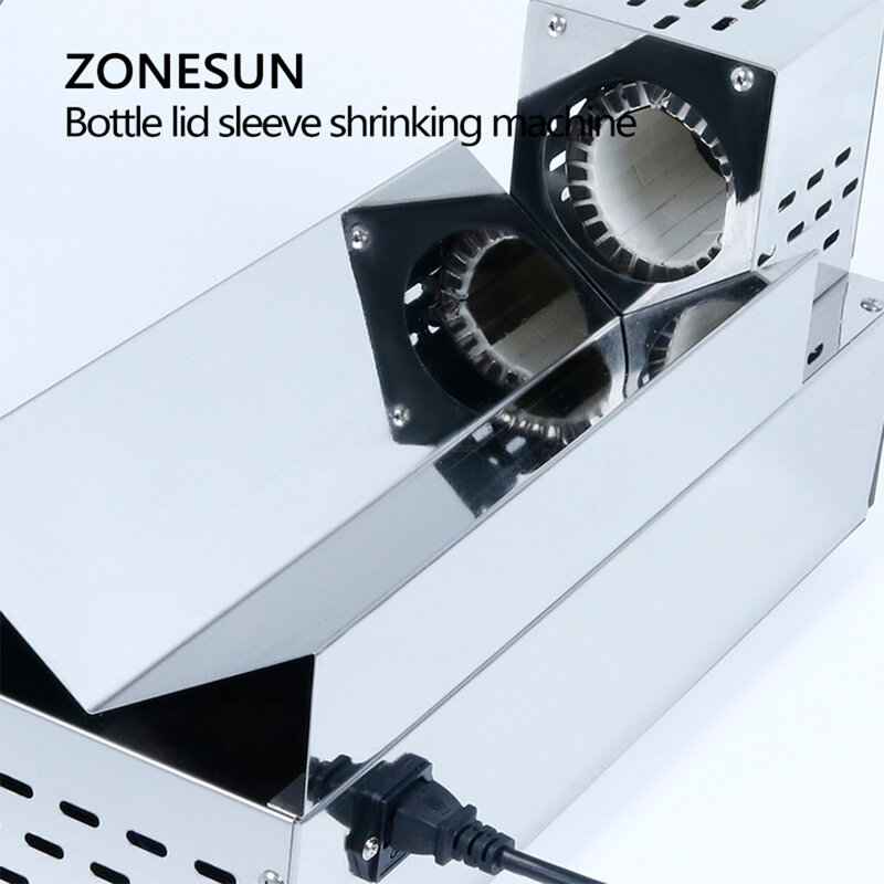 ZONESUN-máquina de envoltura térmica de cápsulas de vino, equipo de herramienta de contracción de PVC PP, película retráctil POF