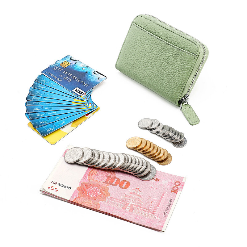 Mode Neue Echtem Leder Geldbörsen Unisex Smart Ändern Tasche Männer Rfid Karte Halter Frauen Kurze Brieftaschen Tragbaren Geld Tasche