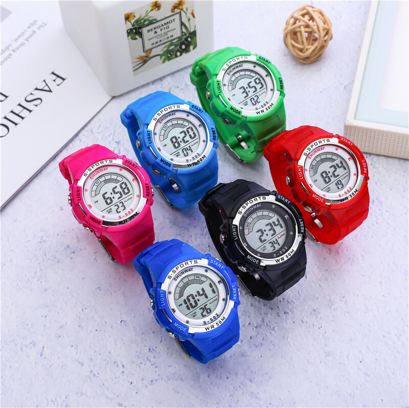 Colorful Luminous Kids Watch Multi-Function Outdoor Sports Watch Hot Selling Children's Electronic Watch Student Gift Clock