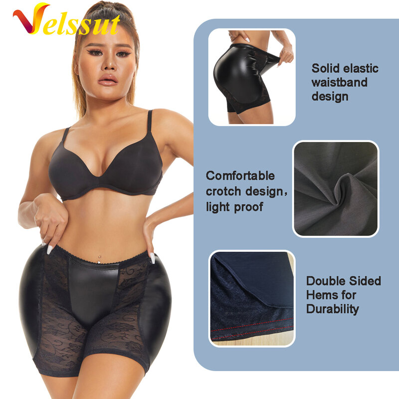 Velssut ผู้หญิงสะโพก Enhancer กางเกงควบคุมกางเกงเอวสูง Seamless Butt ลิฟท์ Push Up Body Shaper เซ็กซี่ Plus ขนาด Shapewear