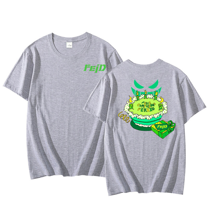 FELIZ CUMPLEANOS Ferxxo 2023 T-Shirt dla mężczyzn Feliz Feid T-Shirt bawełniany Hip Hop Feid Nitro Jam Tour T Shirt Streetwear