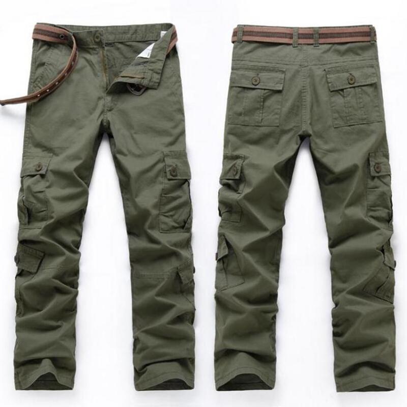 Men Overalls Solid Color Bottoms Straight Zip Button Fly  Ankle Tied Pants   Men Trousers  for Party
