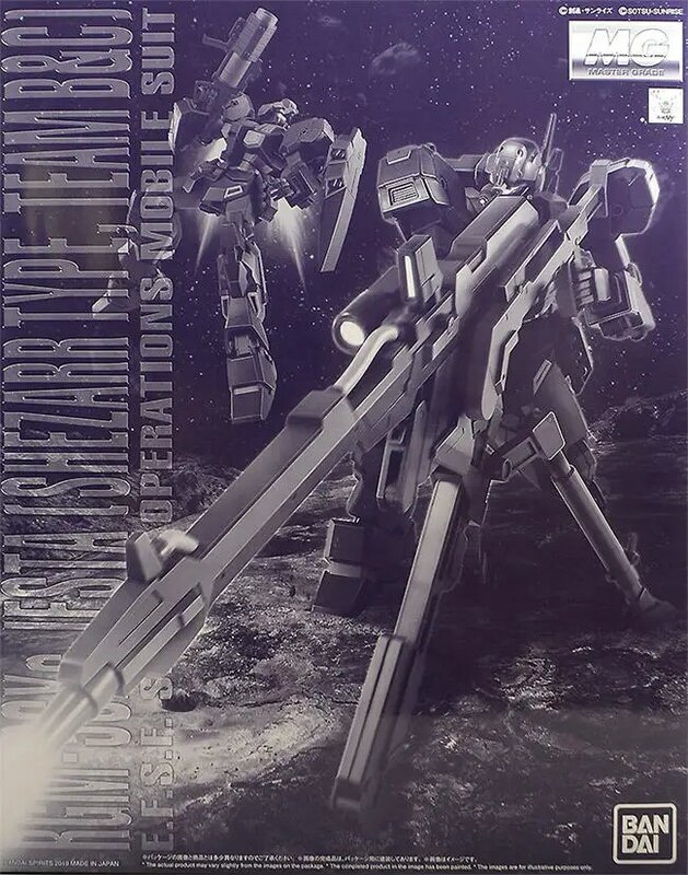 BANDAI Gundam Anime Abbildung Modell Kit MG 1/100 RGM-96Xs Jesta Shezarr Typ Team B C Action Beweglichen Montage Sammeln Modell spielzeug