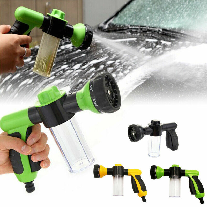 Portable Auto Foam Lance Water Gun High Pressure 3 Grade Nozzle Jet Car Washer Sprayer Cleaning Tool Automobile Garden Dual Wash