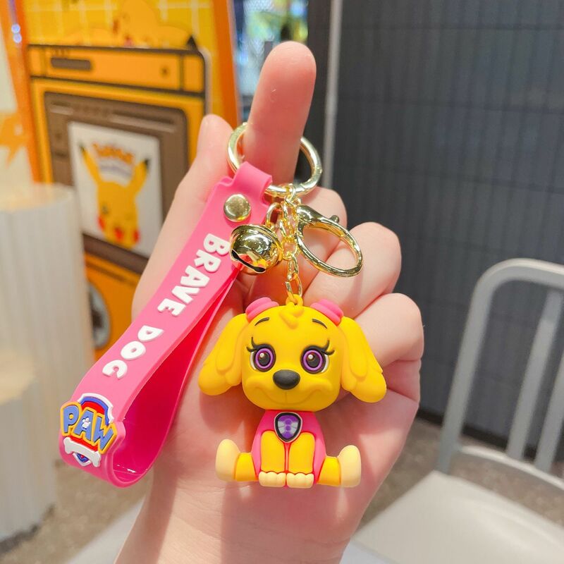 2022 New Paw Patrol Anime Figures Kawaii Keychain Cute Doll Keychain Car Pendant Cartoon School Bag Ornaments Stationery Small