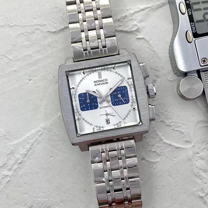 Nowe oryginalne zegarki marki dla mężczyzn klasyczne maroko wielofunkcyjne pełne nierdzewne stalowe zegarki kwarcowe sport Chronograph AAA Clock
