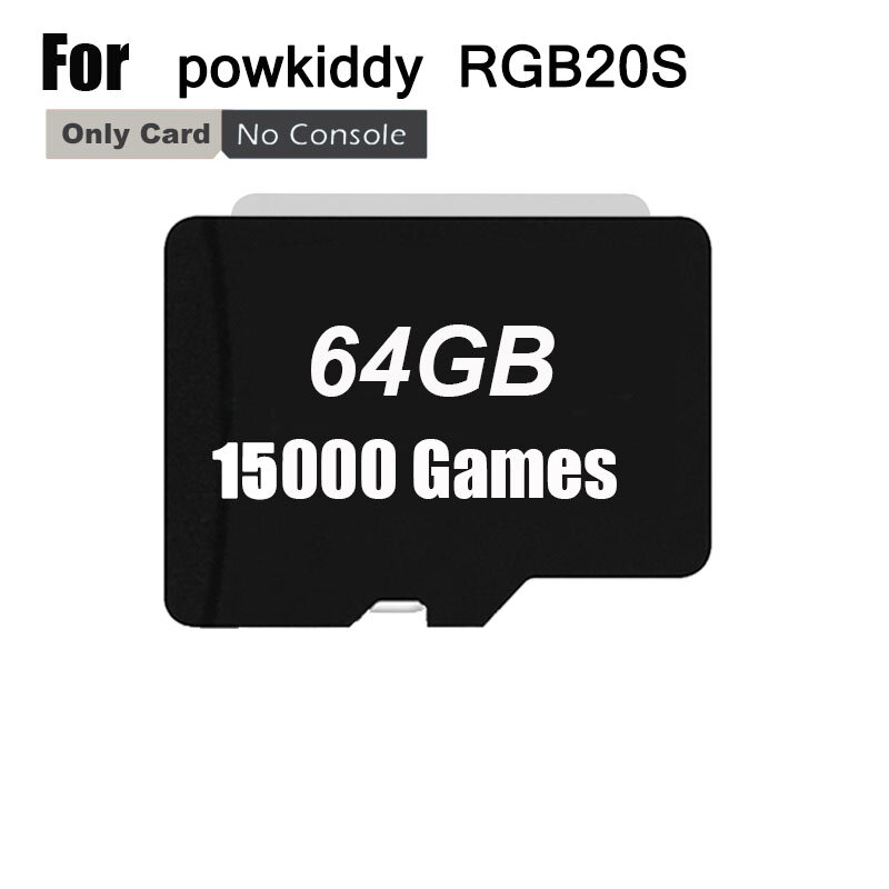 PowKiddy-máquina de juegos portátil RGB20S, tarjeta de expansión de 3,5 pulgadas, simulador de juegos clásico, tarjeta TF, tarjeta SD, 53000 juegos