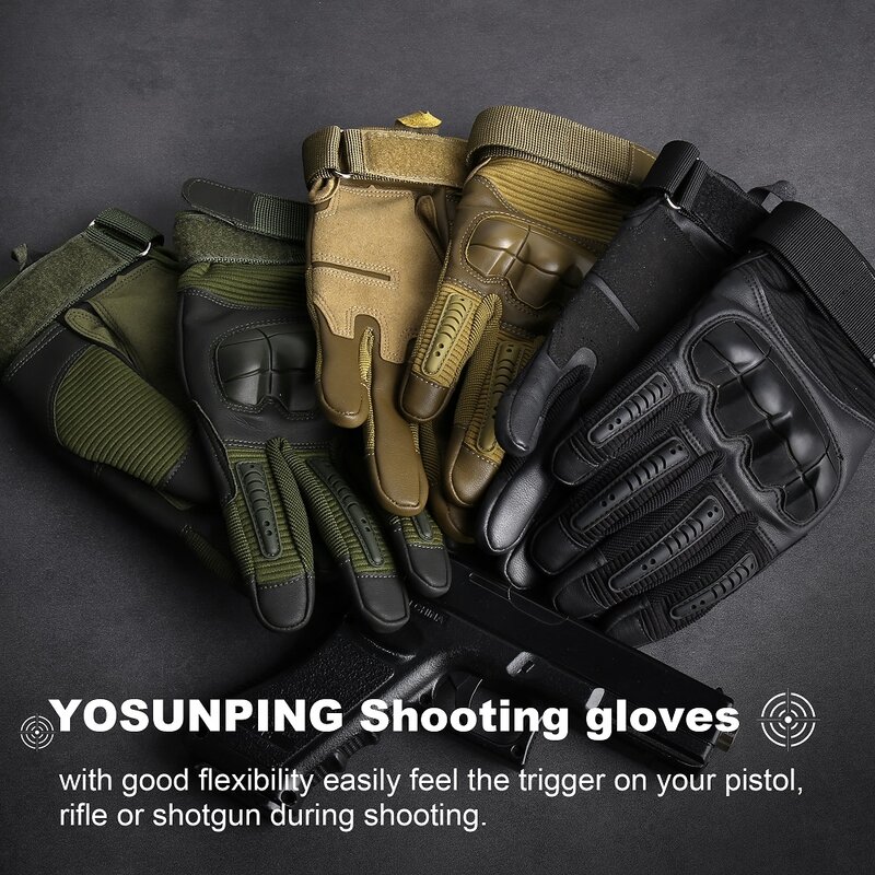 Unisex Tactical Handschuhe Military Paintball Leder Touchscreen Gummi Schutz Gear Outdoor Sport Radfahren Voll Finger Handschuhe